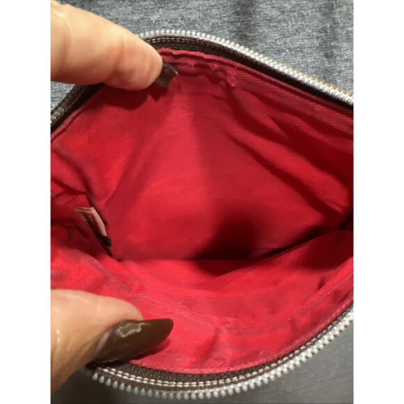 Dooney Bourke Crossbody Handbag "North South Triple Zip" Blue Nylon - Picture 7 of 12